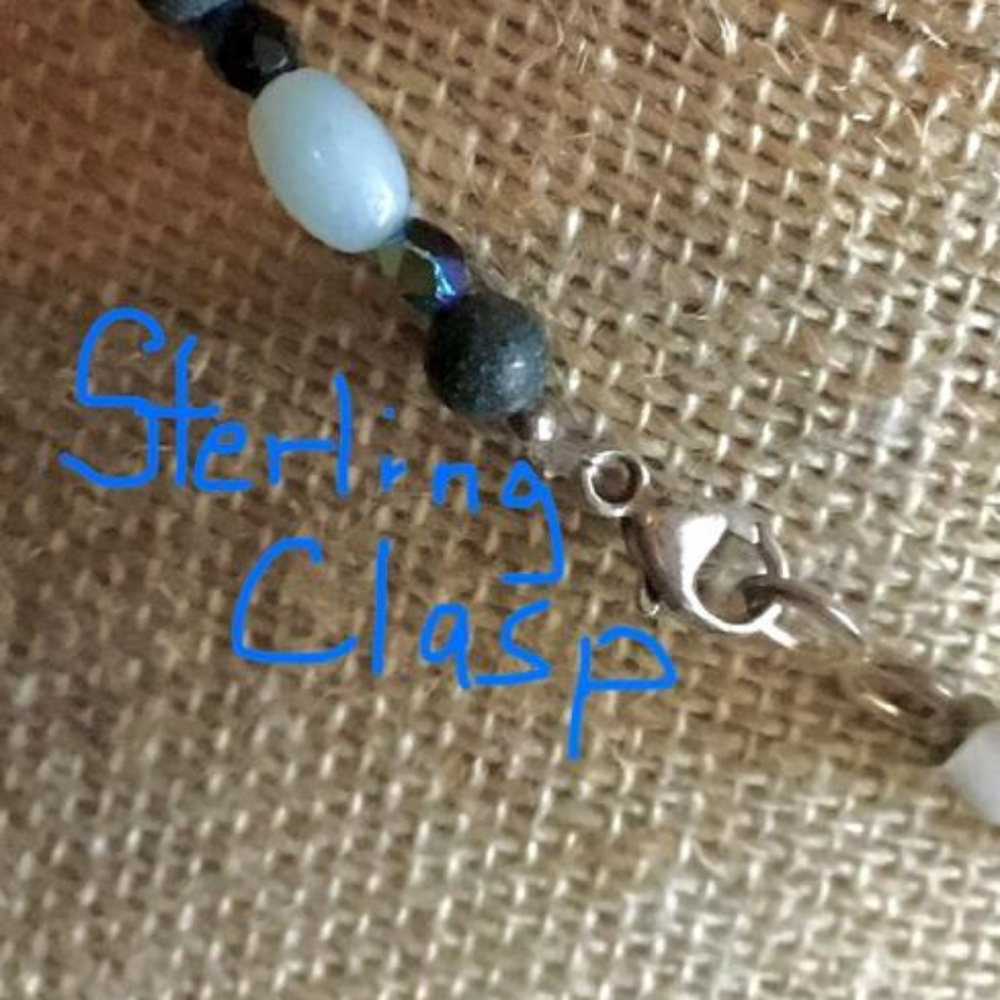 Gemstone & Sterling Necklace - Picture 4 of 5